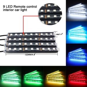 Car Atmosphere Light Multi-color Kit Decoration Lamp with Wireless Remote  Control - Letshop.dz