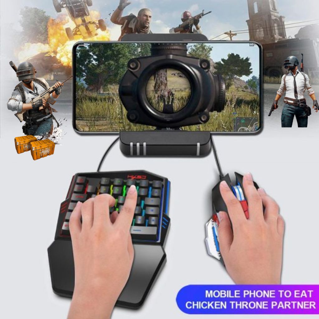 Mix Pro Clavier Souris 4en1 Pour smartphone Gaming PUBG-Fortnite-Call of  duty-free fire