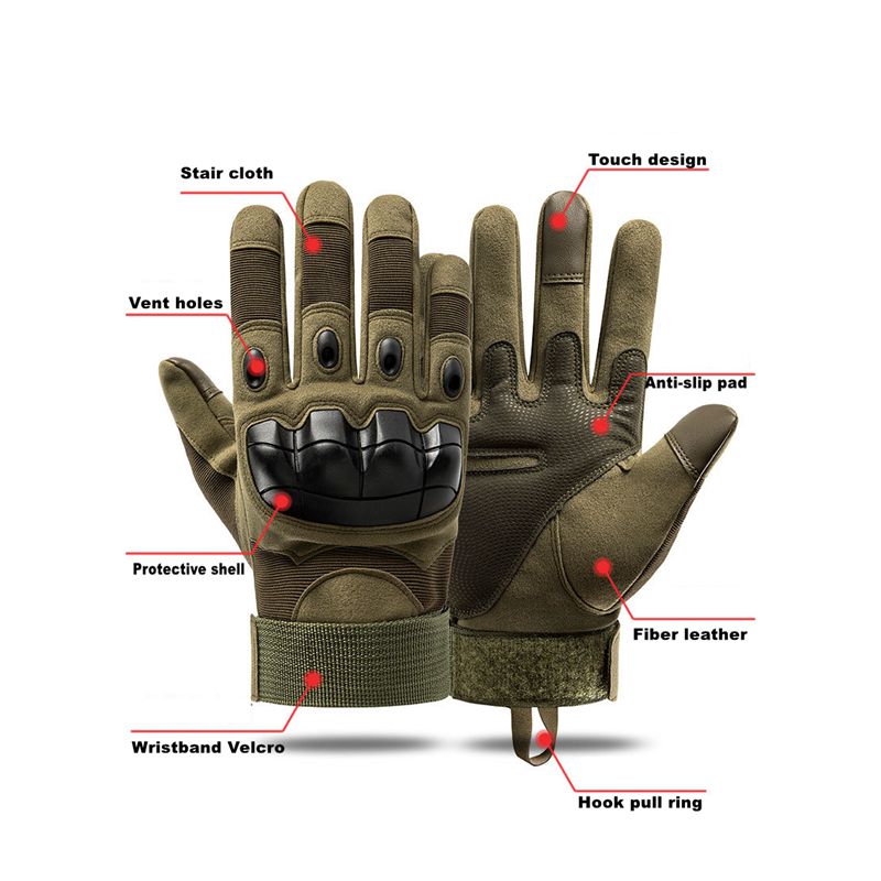 Surakey Gants Tactiques, Gants Tactiles Ajustables, Gant Militaire Jointure  Dure, Gants de Tir en Cuir Antidérapants, Gants pour Escalade, Chasse