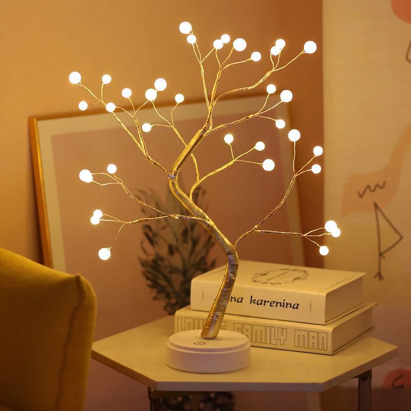 Lampe a chevet en forme D’Arbre Lumineux avec interrupteur tactile V4 4