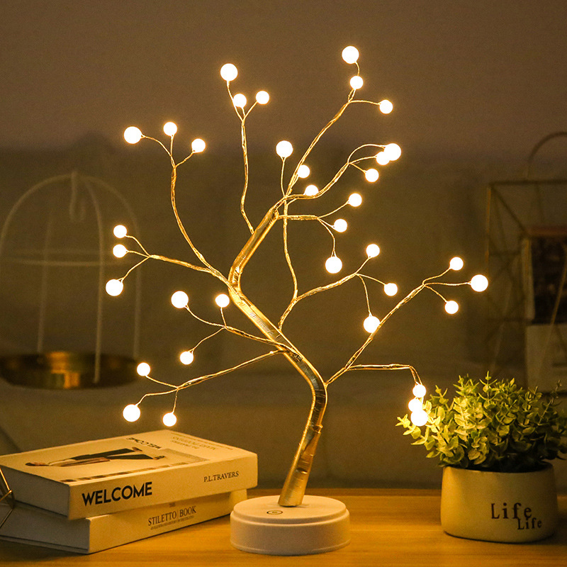 Lampe a chevet en forme D’Arbre Lumineux avec interrupteur tactile V4 1
