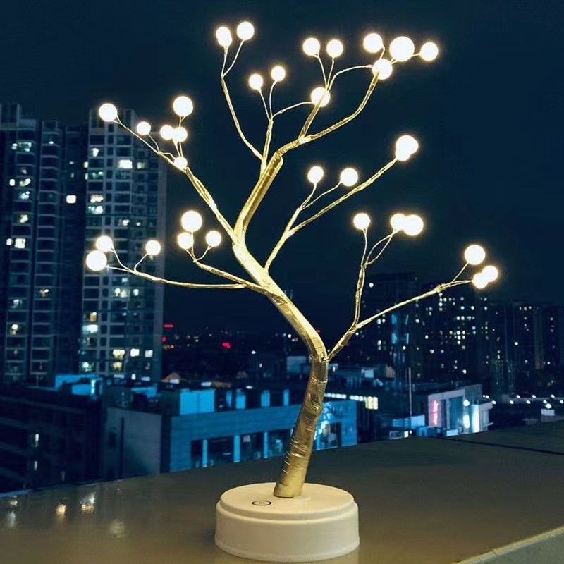 Lampe a chevet en forme D’Arbre Lumineux avec interrupteur tactile V4 3