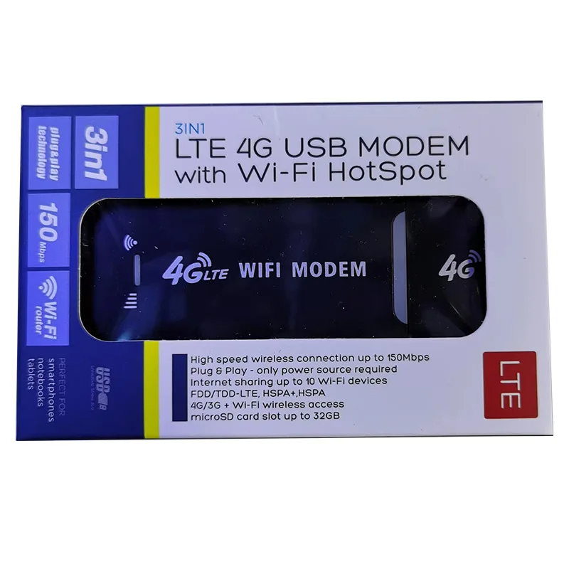 Modem 4G LTE 150 Mbps Adaptateur USB Sans Fil Routeur 5