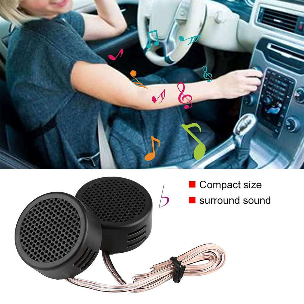 Haut-parleur Voiture 5 Pouces 100W – Tweeter Puissant, Bord Caoutchouc, Aimant Fort – Pour Autoradio