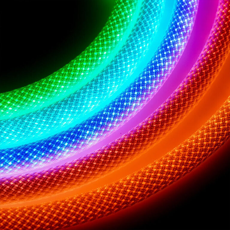 Bande LED Néon RGB motif réticulaire rond à 360 degrés flexible - شريط ...